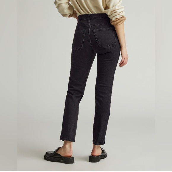 Everlane The Original Cheeky Jean Organic Cotton Hi Rise Black 25 - Picture 3 of 16
